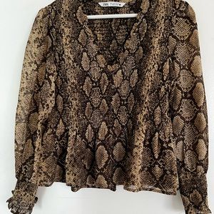 Zara Print Blouse